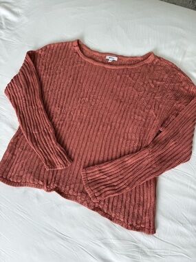 Reitmans Rust Off-the-Shoulder Knit Sweater